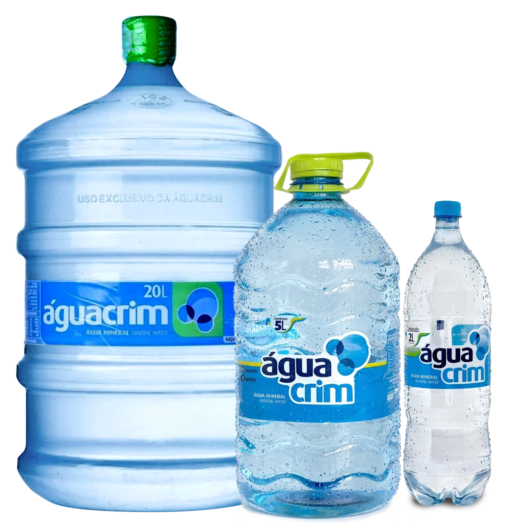 Água Mineral Águacrim 2L, 5L e garrafão 20L